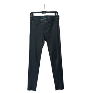 Ralph Lauren Black Leather Skinny Pants Size 8